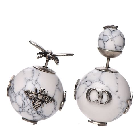 dior tribal earrings marble.